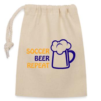 Fußball Football - Sac cadeau en coton avec cordon (14 x 20 cm) - nature - Devant