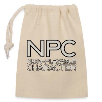NPC non playable character - Closable cotton gift bag (14x20cm) - nature - Front