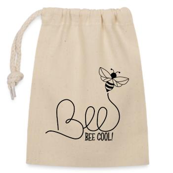 Bee Cool Plant Insekten Imkerei lustige Zitate - Verschließbarer Geschenkbeutel aus Baumwolle (14x20cm) - Natur - Vorne