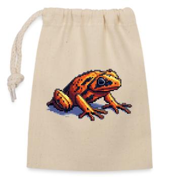 Poison dart frog dans des graphismes rétro pixel cool - Sac cadeau en coton avec cordon (14 x 20 cm) - nature - Devant