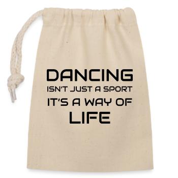 Dancing Dance Music - Closable cotton gift bag (14x20cm) - nature - Front