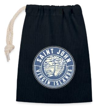 St. John Amerikanische Jungferninseln - Verschließbarer Geschenkbeutel aus Baumwolle (14x20cm) - Navy - Vorne