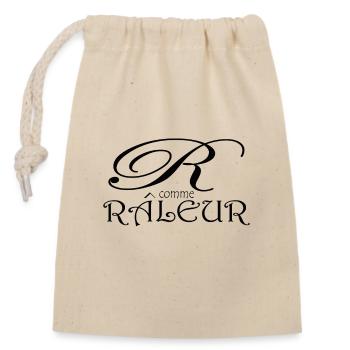 design original râleur - Sac cadeau en coton avec cordon (14 x 20 cm) - nature - Devant