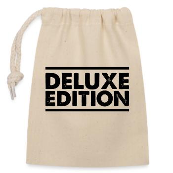 deluxe edition - Verschließbarer Geschenkbeutel aus Baumwolle (14x20cm) - Natur - Vorne