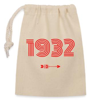 Born in 1932 - Closable cotton gift bag (14x20cm) - nature - Front