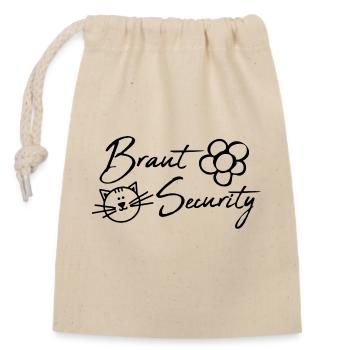 Bridal Security - Closable cotton gift bag (14x20cm) - nature - Front