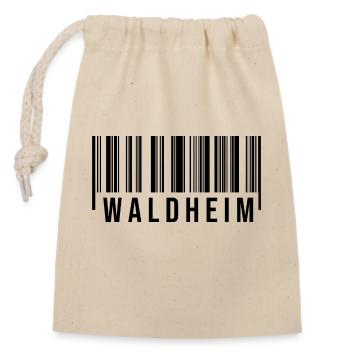 Sachsen Waldheim - Verschließbarer Geschenkbeutel aus Baumwolle (14x20cm) - Natur - Vorne