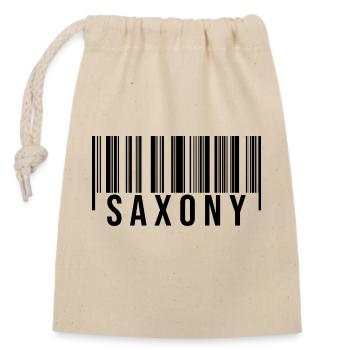 Code à barres de Saxe - Sac cadeau en coton avec cordon (14 x 20 cm) - nature - Devant