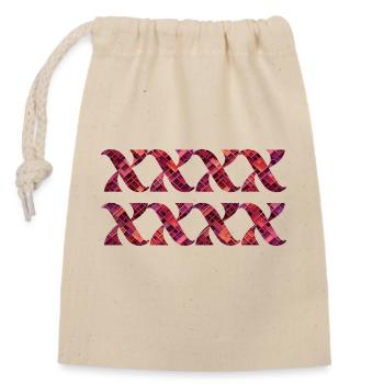 XXXXXXXX - Closable cotton gift bag (14x20cm) - nature - Front