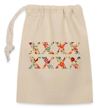 XXXXXXXX - Closable cotton gift bag (14x20cm) - nature - Front