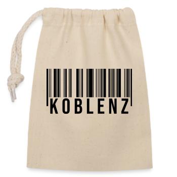 Koblenz Westerwald - Verschließbarer Geschenkbeutel aus Baumwolle (14x20cm) - Natur - Vorne