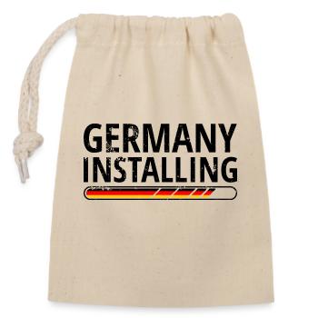Deutschland Flagge Deutsche Fahne Used Look Heimat - Verschließbarer Geschenkbeutel aus Baumwolle (14x20cm) - Natur - Vorne
