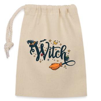 Halloween Witch - Closable cotton gift bag (14x20cm) - nature - Front