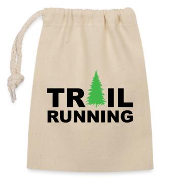 Trail Run Ultra Running Trekking en montagne Course à pied - Sac cadeau en coton avec cordon (14 x 20 cm) - nature - Devant