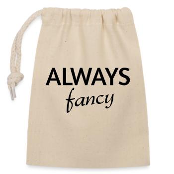 Always fancy - Closable cotton gift bag (14x20cm) - nature - Front
