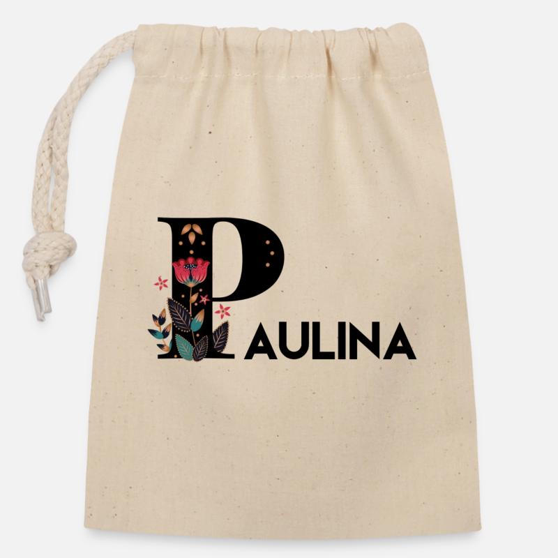 Paulina - Closable cotton gift bag (14x20cm) - nature