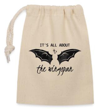 Tout est question d’envergure – ACOTAR noir - Sac cadeau en coton avec cordon (14 x 20 cm) - nature - Devant