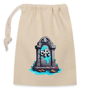 Gravestone / Remembrance / Tranquility / Unforgotten / Dead - Closable cotton gift bag (14x20cm) - nature - Front