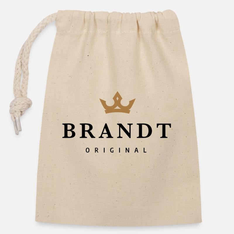 Brandt - Verschließbarer Geschenkbeutel aus Baumwolle (14x20cm) - Natur