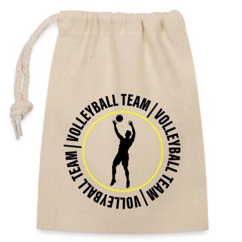 Joueurs de club de l’équipe de volley-ball - Sac cadeau en coton avec cordon (14 x 20 cm) - nature - Devant