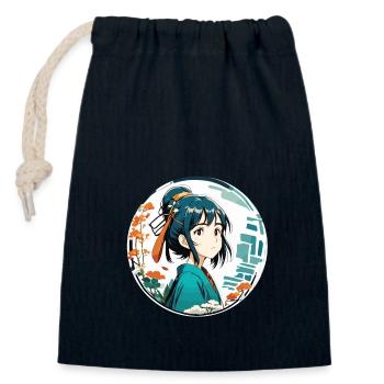 Anime / Comic / Japanisch / Zeichentrick / Cartoon - Verschließbarer Geschenkbeutel aus Baumwolle (14x20cm) - Navy - Vorne