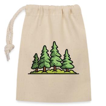 Wald Bäume Natur - Verschließbarer Geschenkbeutel aus Baumwolle (14x20cm) - Natur - Vorne