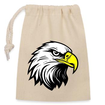 Eagle Head - Closable cotton gift bag (14x20cm) - nature - Front