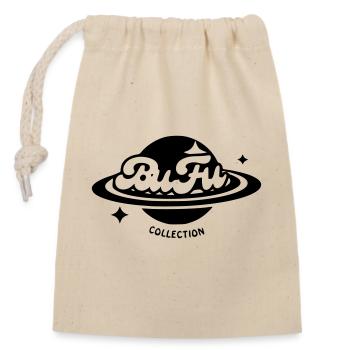Planète Bufu - Sac cadeau en coton avec cordon (14 x 20 cm) - nature - Devant