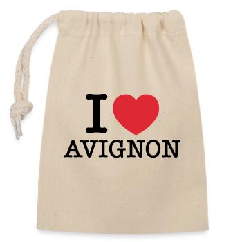Ich liebe Avignon | Avignon | I Herz Avignon - Verschließbarer Geschenkbeutel aus Baumwolle (14x20cm) - Natur - Vorne
