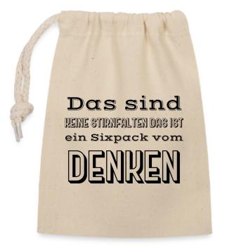 Funny sayings - Closable cotton gift bag (14x20cm) - nature - Front