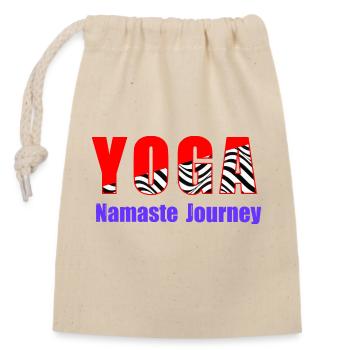 Yoga Journey of the Namaste - Closable cotton gift bag (14x20cm) - nature - Front