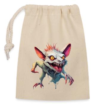 Chupacabra / Créature suceuse / Monstre /Espagne - Sac cadeau en coton avec cordon (14 x 20 cm) - nature - Devant