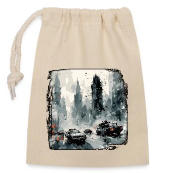 Apocalypse / Doomsday / Destruction / Anarchy - Closable cotton gift bag (14x20cm) - nature - Front