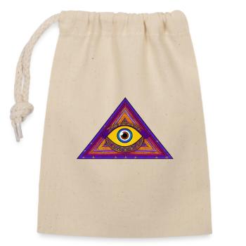 Third Eye - Closable cotton gift bag (14x20cm) - nature - Front