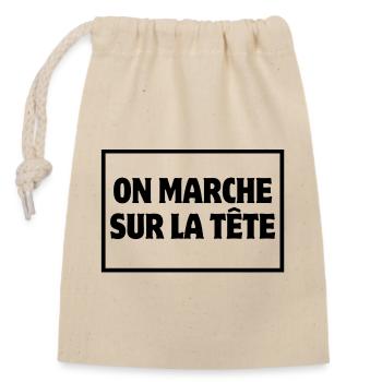 agriculteur, agriculture, fermier paysan - Sac cadeau en coton avec cordon (14 x 20 cm) - nature - Devant
