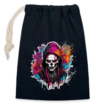 Gothic / Darkness / Mysticism / Shadow / Horror - Closable cotton gift bag (14x20cm) - navy - Front