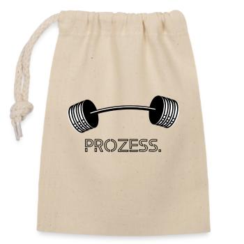 Gym Fitness Process - Closable cotton gift bag (14x20cm) - nature - Front