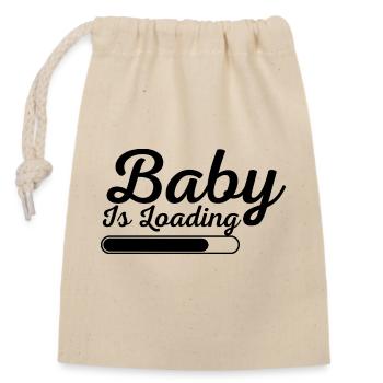 Bébé - Sac cadeau en coton avec cordon (14 x 20 cm) - nature - Devant