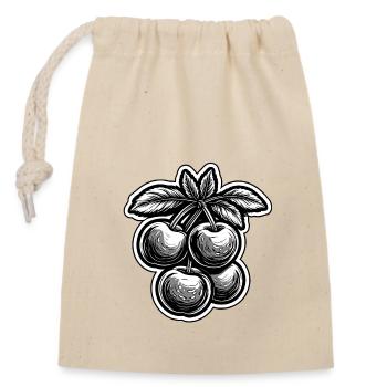 Food / Fruit / Market / Vitamins / Design - Closable cotton gift bag (14x20cm) - nature - Front