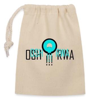 OSH QRWA - Closable cotton gift bag (14x20cm) - nature - Front