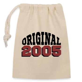 Original 2005 - Closable cotton gift bag (14x20cm) - nature - Front
