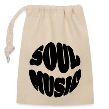 Soul Music - 70s Style - Verschließbarer Geschenkbeutel aus Baumwolle (14x20cm) - Natur - Vorne