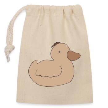Teinte sépia caneton - Sac cadeau en coton avec cordon (14 x 20 cm) - nature - Devant