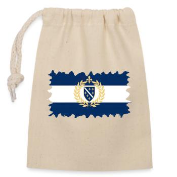 Bosnia in herzegovina europe sarajavo flag mostar - Closable cotton gift bag (14x20cm) - nature - Front