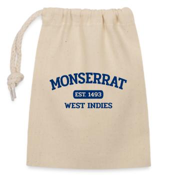 Monserrat - Plymouth - Caribbean - West Indies - Closable cotton gift bag (14x20cm) - nature - Front