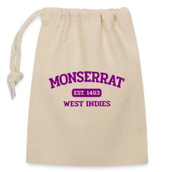 Monserrat - Plymouth - Caribbean - West Indies - Closable cotton gift bag (14x20cm) - nature - Front