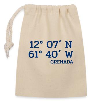 Grenada Coordinates - Coordinates - Caribbean - Closable cotton gift bag (14x20cm) - nature - Front