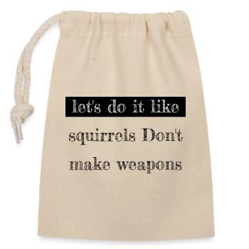 geek joke sayings statement peace for paris - Closable cotton gift bag (14x20cm) - nature - Front