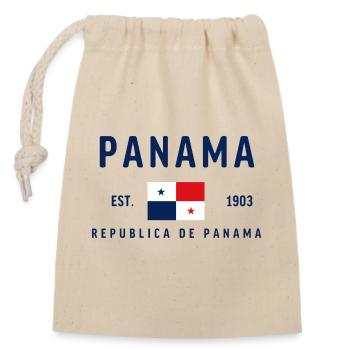 Panama Est 1903 - Verschließbarer Geschenkbeutel aus Baumwolle (14x20cm) - Natur - Vorne