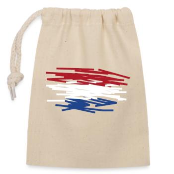Drapeau des Pays-Bas - Sac cadeau en coton avec cordon (14 x 20 cm) - nature - Devant